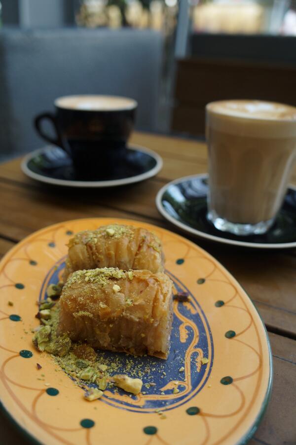 Meccabah's tweet photo. Our Lebanese Ladies fingers: a mix of sweet pastry, nuts and honey.  They go great with a latte and a lazy afternoon. http://t.co/SiTamRIzjq