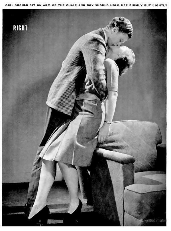 HistoryInPics's tweet photo. How To Kiss, 1942 http://t.co/R9NDmS56af