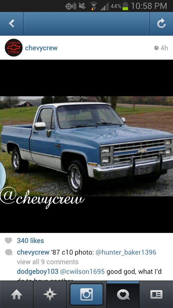 hunterbaker1396's tweet image. My truck got featured on this instagram page! #chevycrew