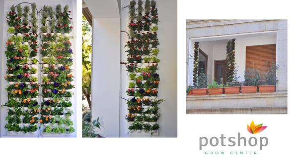 PotShopGC's tweet image. Jardín vertical mixto apto para interior y exterior.