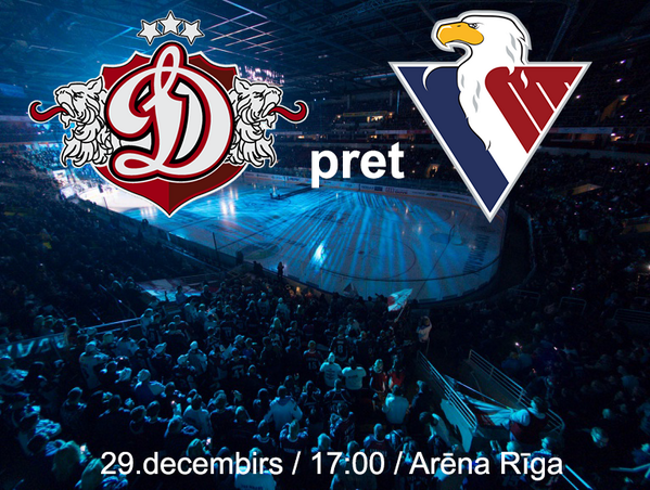 Dāvinām! Divas biļetes uz <a href="/hcDINAMORIGA/">Dinamo Riga</a> pēdējo šī gada spēli! Seko un retvīto. Laimētāju izlozēsim jau rīt 12:00 #win