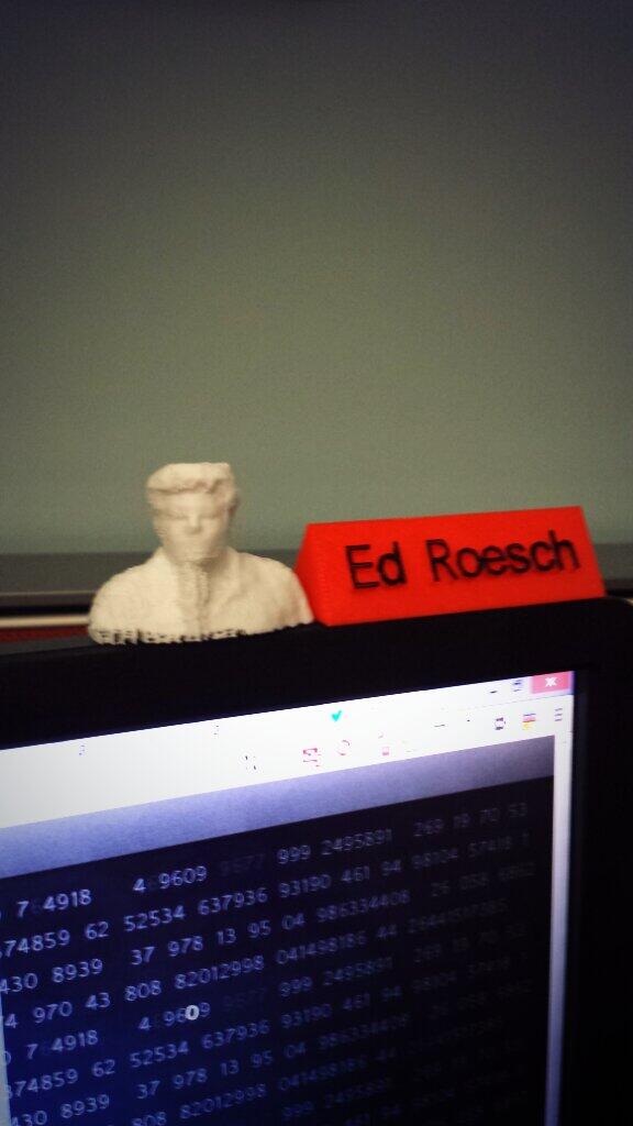 No big deal. Just a 3D printed model of me!