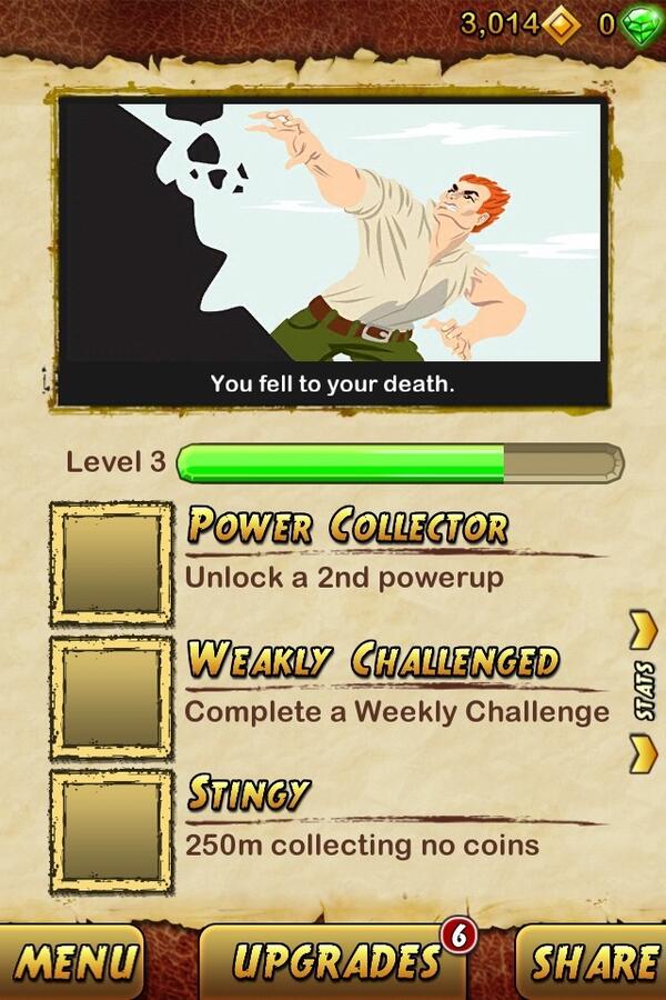 I got 2880 points while escaping from a Giant Demon Monkey. Beat that! bitly.com/TempleRun2iOSا