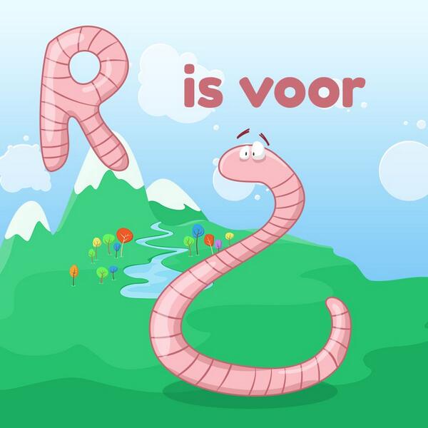 LearnyApp's tweet image. Ons volgend diertje is Regenworm #learnyapp #alfabet #regenworm