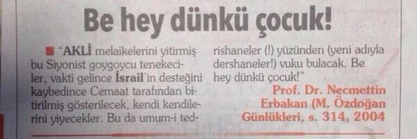 ismaildukel's tweet photo. Bu da Erbakan ongorusu!!! http://t.co/9N0XCZBAq9