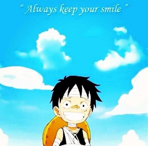 LuffynaticosOP's tweet image. "Always keep your smile" Viniendo de Luffy habrá que hacerle caso :)