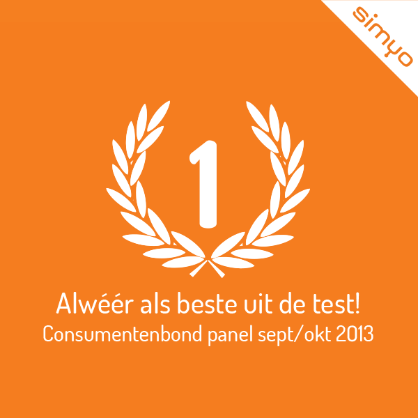 We zijn door de Consumentenbond opnieuw verkozen tot beste provider! #1 bit.ly/Simyo_op_1