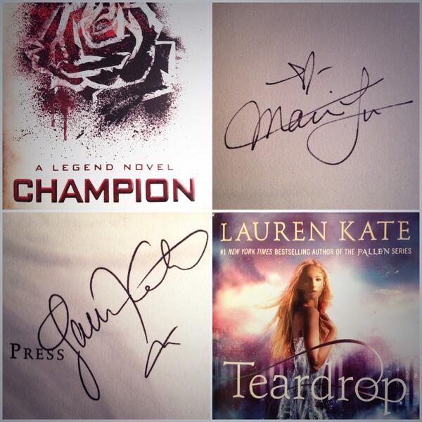 I have the best boyfriend ever. I got two signed books for Christmas!! #giftsforbookworms @Marie_Lu @laurenkatebooks