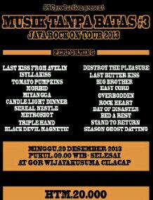 MUSIK TANPA BATAS, ada METRORIOT dr kota kita. Untuk info lebih lanjut, hubungi dokter!