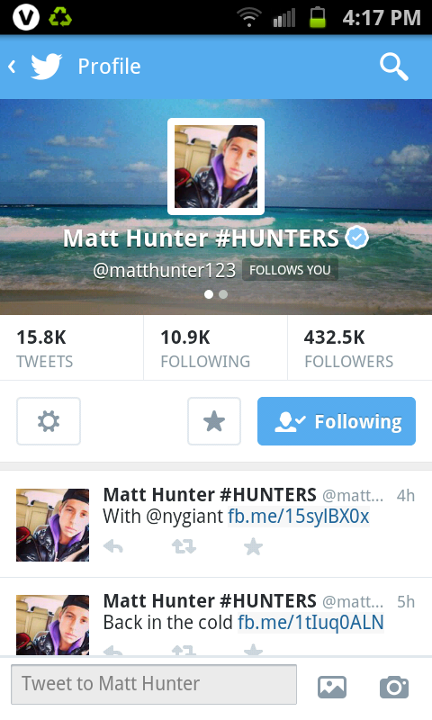 sam_36092's tweet photo. @matthunter123 thank you for the #FollowBack!! I love you so much<3 ..I was waiting for this for like 1 year 6 months http://t.co/7ahdxk0pMu