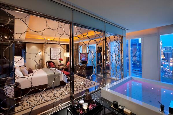 MO_HOTELS's tweet photo. Retweet if you love the intricate #ring detail of this @MO_LASVEGAS suite! #FriFotos http://t.co/hZdfrXISCZ