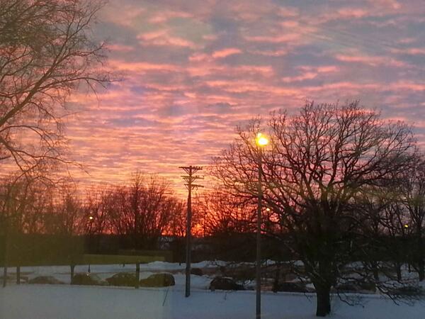 Pretty sunset pic taken outside the #NBC15 studios.