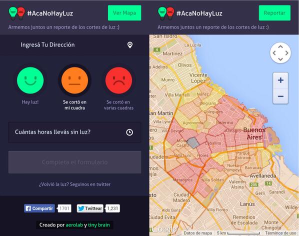 ¡Buenas nuevas! Optimizamos la versión mobile del sitio para que sea más fácil realizar las denuncias #AcaNoHayLuz