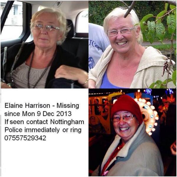 AndyHarrisonMBE's tweet photo. @Tyson_Fury Please RT this picture of my Mum #MISSING since Mon 9 Dec in #Nottingham #Notts #FindElaine #boxing http://t.co/f3Hh4yJXHT