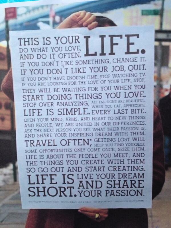 This is your life ....