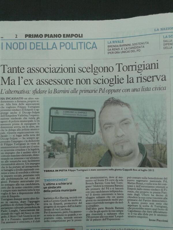 Bell' articolo sul #quotidiano #lanazione di #Empoli.
filippotorrigiani.it