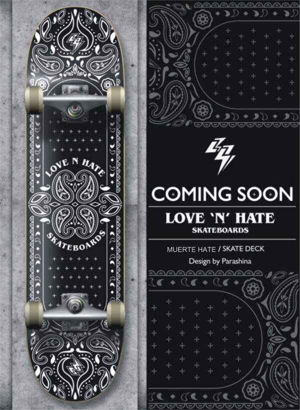 Lovenhate Skateboards "Muerte Hate" Bandana 
New Series 2014 
On Progress !!!