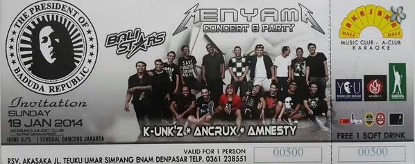 IMadenanoeBiroe's tweet photo. Ngiring tiketx sampun wenten rink #urock.30rb.
Konser  Menyama. http://t.co/Mh3q5G04FU