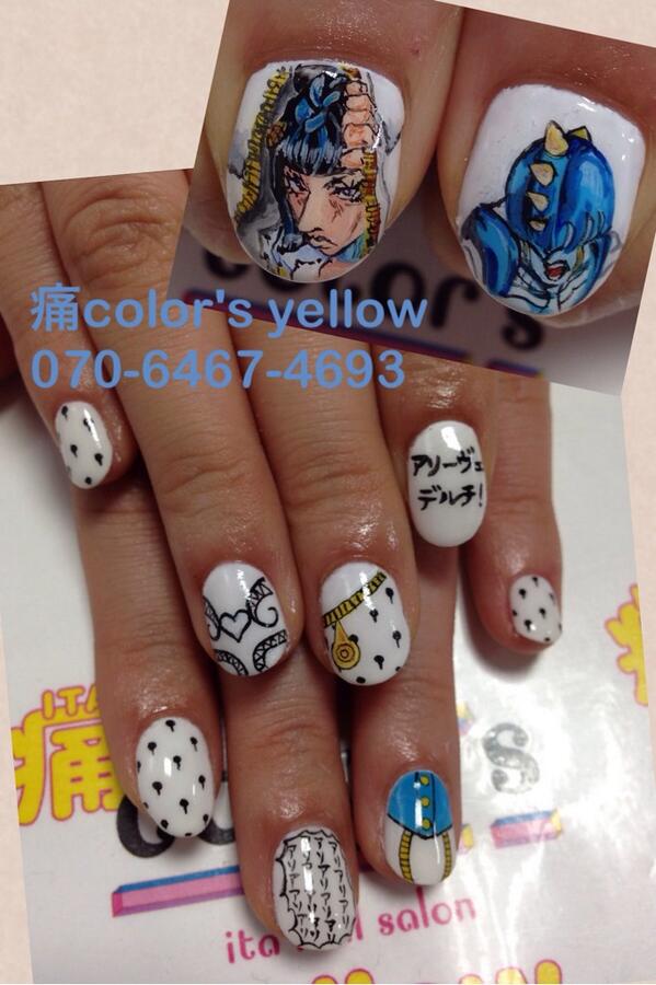 お客様オーダー、ジョジョ痛ネイル。ブチャラティがファスナーから