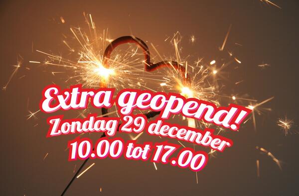 Morgen zijn wij extra geopend!