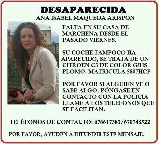 LoliFalco's tweet photo. POR FAVOR UN RT PARA PODER DIFUNDIR LA DESAPARICIÓN DE ESTA CHICA. Me preguntan de donde es. MARCHENA (SEVILLA) http://t.co/BYfZi0YXO7