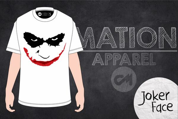 "Joker Face" white by #mation IDR 90k text us for order