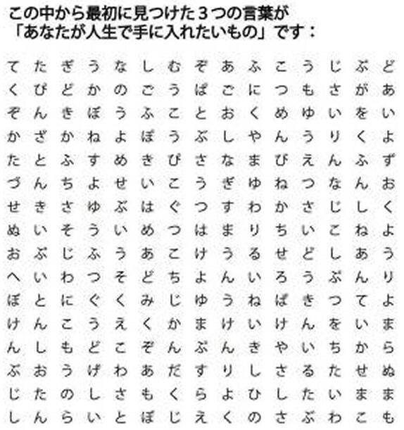 会話で使えるネタbot Ar Twitter 心理テスト 最初に見つけた3つの言葉が 自分をあらわすもの だったり 人生で手に入れたいもの 面白かったら皆にrtして知らせてあげよう Http T Co N7ho2ks3f4