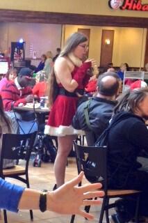 adriahearn's tweet image. Mrs. Claus enjoying a stress relieving frappuccino post Christmas. #westvirginia #reallywhy