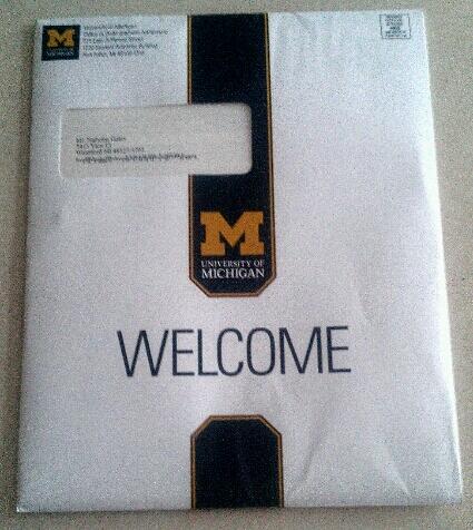 dgabry's tweet photo. The official letter.#U of M #addmissions http://t.co/RqETYGLxKe