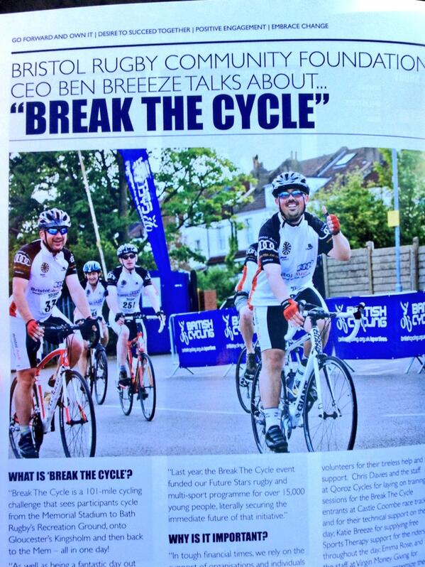 ThornburyRT's tweet photo. “@InteriorsTim: Look who made the @Bristol_RFC match day programme @kdeanis @Roccotillo @Nigelg647 #DeeamTeam http://t.co/edmt2I00Qv”