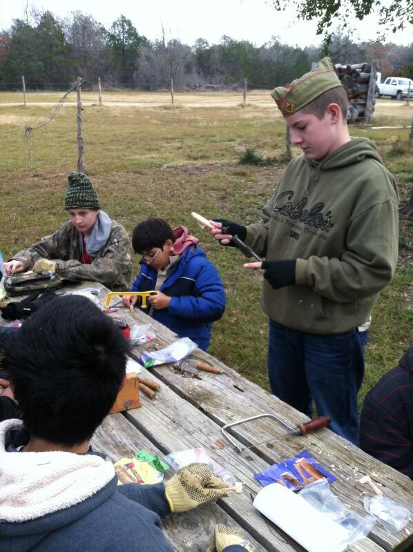 troop140's tweet photo. Day 2 @ woodcarving &amp; haven't cut a finger yet! http://t.co/Weoi4fomVZ