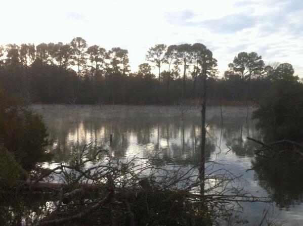 troop140's tweet photo. Morning fog rising off the lake. http://t.co/wiIfRLrIT2