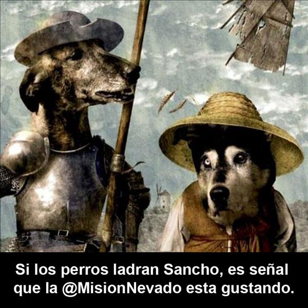 MARCELelGRANDE's tweet photo. EL Quijote #LoDijo "Si los perros ladran es señal q la @MisionNevado esta gustando"  http://t.co/mE6hawjyqj Mision Nevado Venezuela