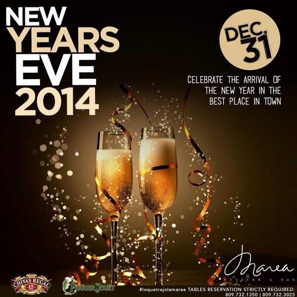 Eventscomdo's tweet photo. Recibe el 2014 en la excelente fiesta de fin de año en el nuevo @MareaDR http://t.co/XbRraXZUeO http://t.co/99R2LgSrd1
