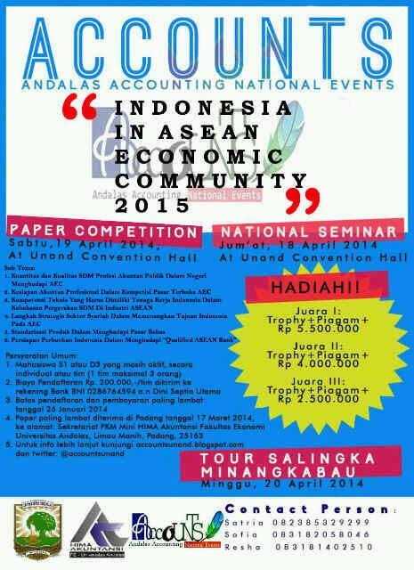 HIMA Akuntansi Unand, proudly presents ACCOUNTS 2014, please check accountsunand.blogspot.com  (via @olfaresha)