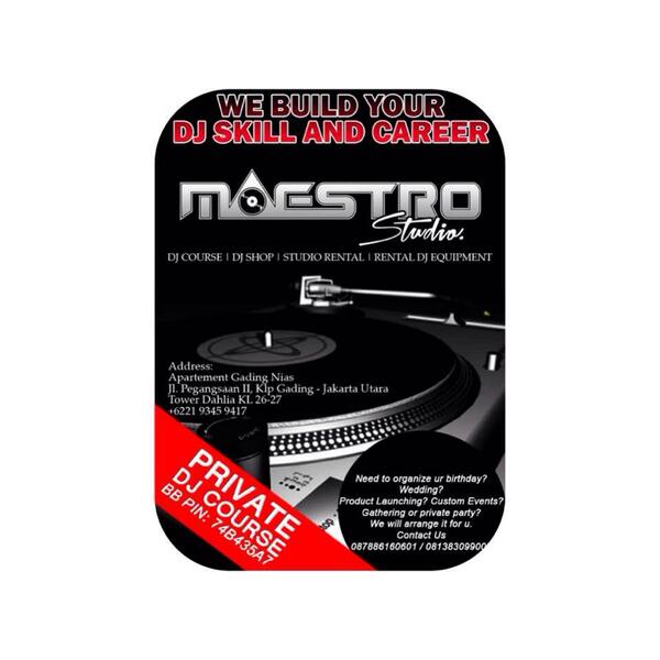 MAESTRO_JKT's tweet photo. Yang ingin jdi DJ, sgera daftrkan diri anda, ada special rate utk beginner &amp; advance classes, info pin : 74b435a7 http://t.co/B9XfkelAmv