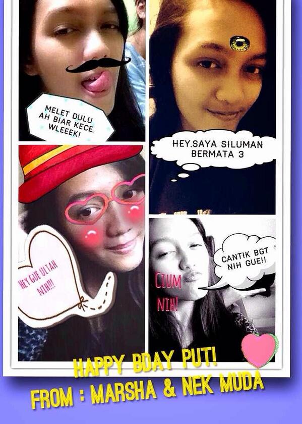 marshashaaaa's tweet photo. HBD! @putridhs http://t.co/xznmeIJ4o5