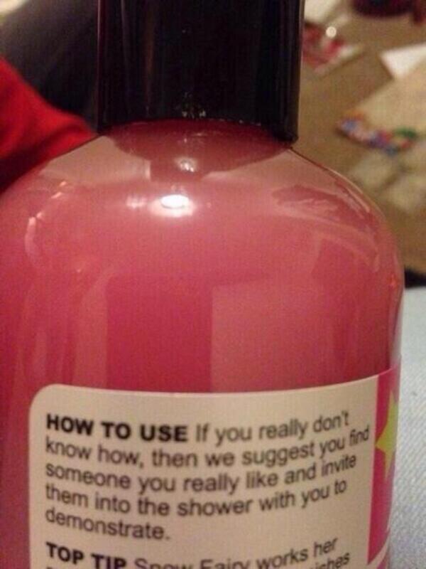 jxshroberts's tweet photo. How to use shower gel http://t.co/QumyskJptk