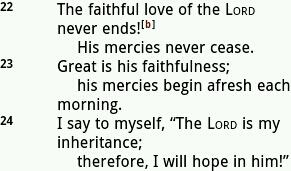 Lamentations 3:22-24