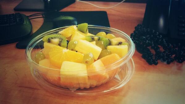 TrimbleCaster's tweet image. What does $4 get a #vegan for breakfast? #officebreakfast