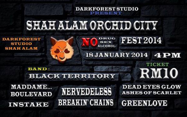 Januari ni kita kecaikan shah alam, ada <a href="/Nervedeless/">Nervedeless</a> <a href="/deadeyesglow/">DEAD EYES GLOW</a> <a href="/maddamemalaysia/">maddame...</a> <a href="/blackterritory/">BLACK TERRITORY</a> &amp; byk lagi