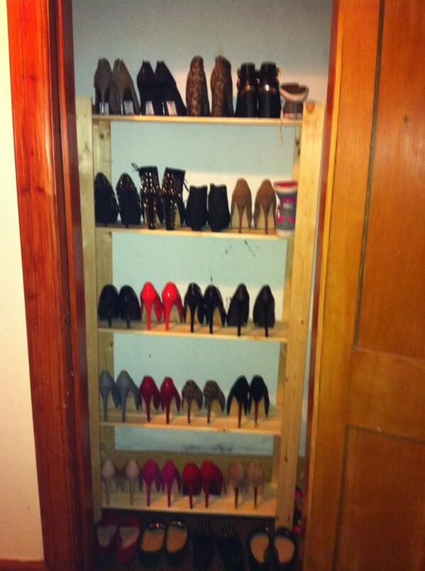 katglackin's tweet image. Built me some shelves tonight #diymachine #shoecupboard so proud