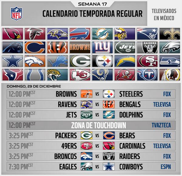 correcto Izar cantidad de ventas تويتر \ NFL México على تويتر: "Comparte el calendario de partidos que están  siendo televisados en México. 🏈 No te los pierdas. http://t.co/kSiFiVUQwb"