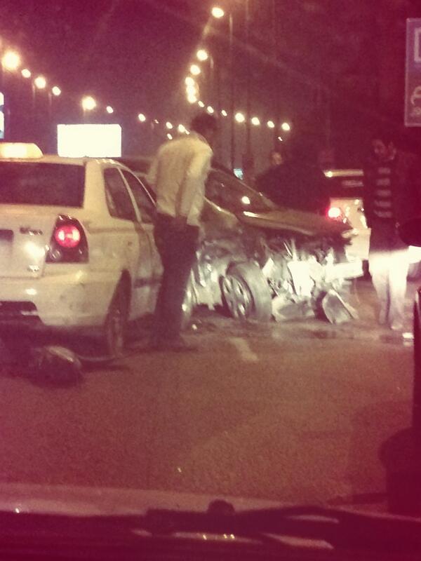 حادثة على كوبري اكتوبر اتجاه مدينة نصر قبل مخرج صلاح سالم <a href="/3antably/">saleh salama</a> @nnegypt #مرور #مصر