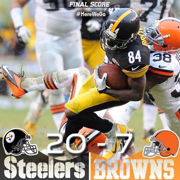 steelers's tweet image. Final from #Pittsburgh YOUR #Steelers WIN!!! 20-7