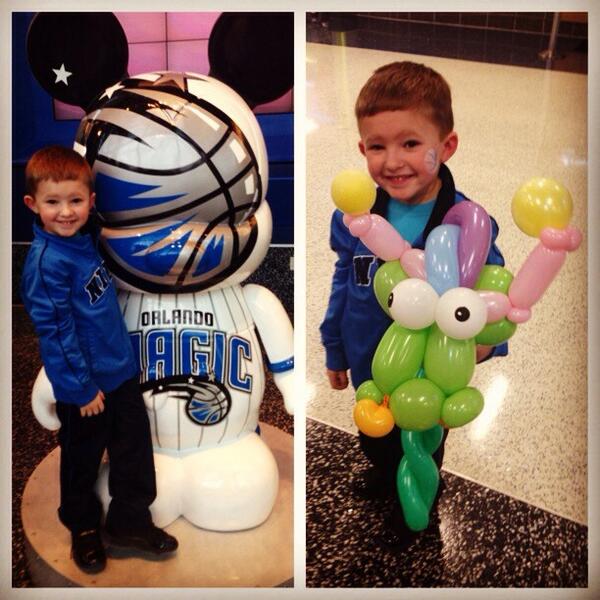 britmoore's tweet photo. @STUFF_Mascot first magic game!!! http://t.co/vHVRlgfU0q