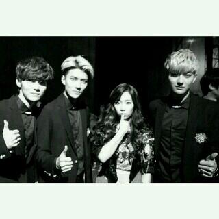 Snsd4soneGG's tweet photo. [TAENGSTAGRAM]: "Luhan, Tao and my partner Sehun, really handsome and cool" -@frenamazing http://t.co/POSs0IBFc0