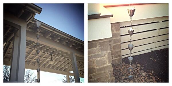 kudzuhomes's tweet image. Rain Garden vs Downspouts?  Both have pluses &amp;amp; minuses but it certainly adds a unique look #designvsfunction