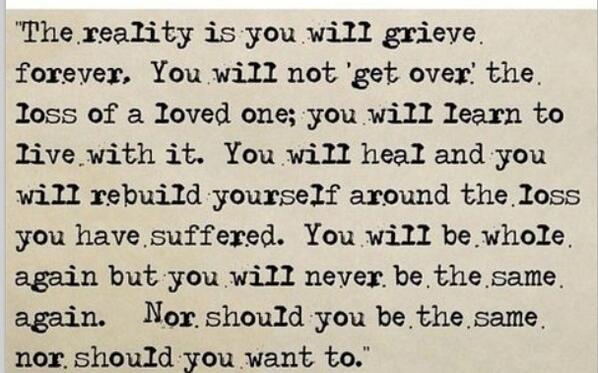 KaelynnFay's tweet photo. you will be whole again, but you will never be the same again. http://t.co/xWxzZ91iMZ