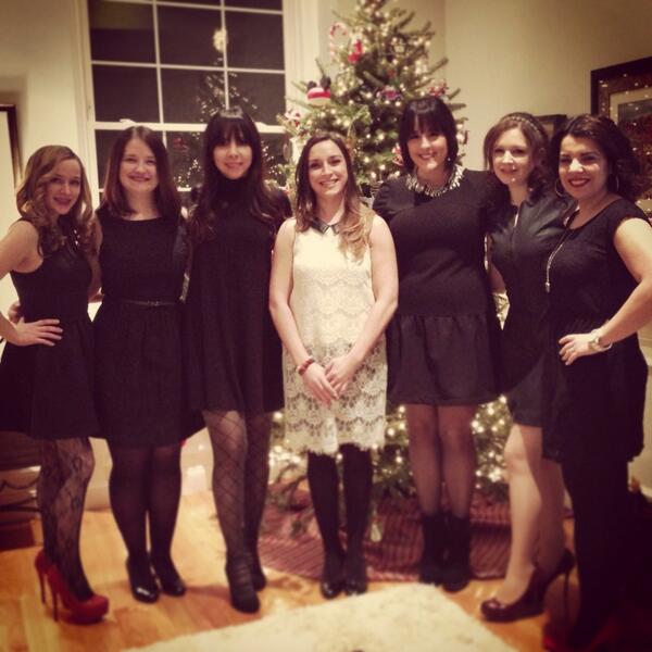 BOSTON7272's tweet photo. Annual Christmas dinner! Love my girls #bffl #xmas #stregaonthewaterfront #tunnel #whotel #blackdresses http://t.co/k90hK77PaR